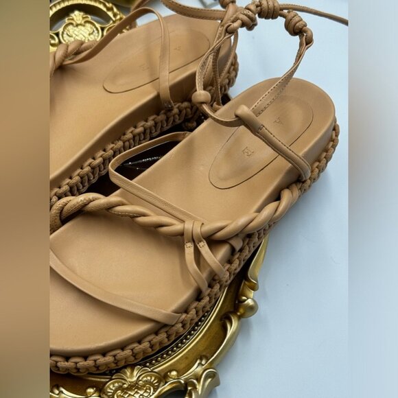 🆕 AJE 🧿 NWOT Tryphena Platform Twist Sandal, Beige - SIZE 38 - Picture 8 of 16